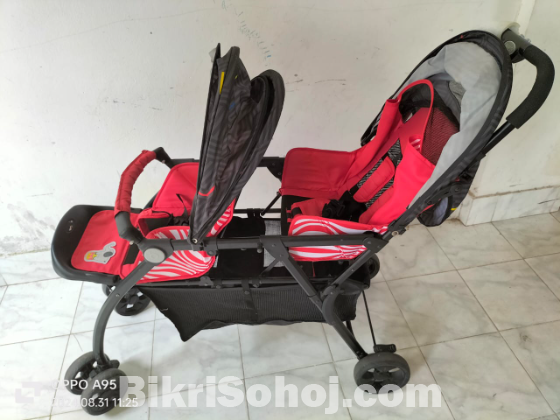 Twin baby stoller